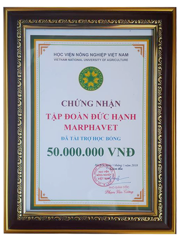 Marphavet tài trợ học bổng cho sinh viên Học Viện Nông Nghiệp Việt Nam nhân dịp lễ khai giảng năm học mới 2018-2026 - Tập đoàn Đức Hạnh Marphavet BMG - XEVIP.ICU