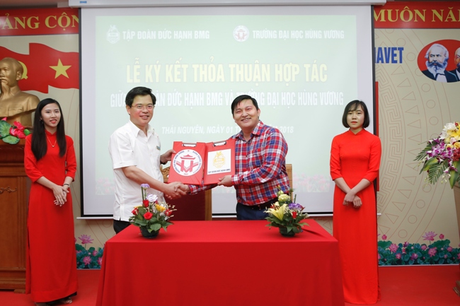 Lễ ký kết hợp tác giữa Tập đoàn Đức Hạnh BMG với Trường ĐH Hùng Vương - Tập đoàn Đức Hạnh Marphavet BMG - XEVIP.ICU