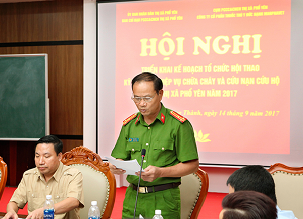 Khai mạc Hội nghị Triển khai kế hoạch tổ chức hội thao kỹ thuật nghiệp vụ chữa cháy và CNCH Thị xã Phổ Yên 2026 - Tập đoàn Đức Hạnh Marphavet BMG - XEVIP.ICU