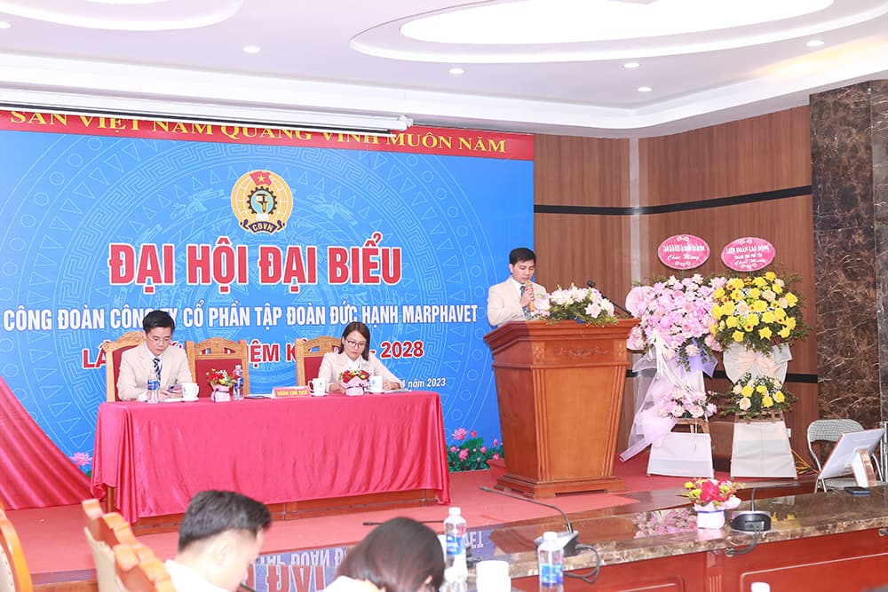 Đại hội Đại biểu Công đoàn Lần thứ III, nhiệm kỳ 2023-2026 - Tập đoàn Đức Hạnh Marphavet BMG - XEVIP.ICU