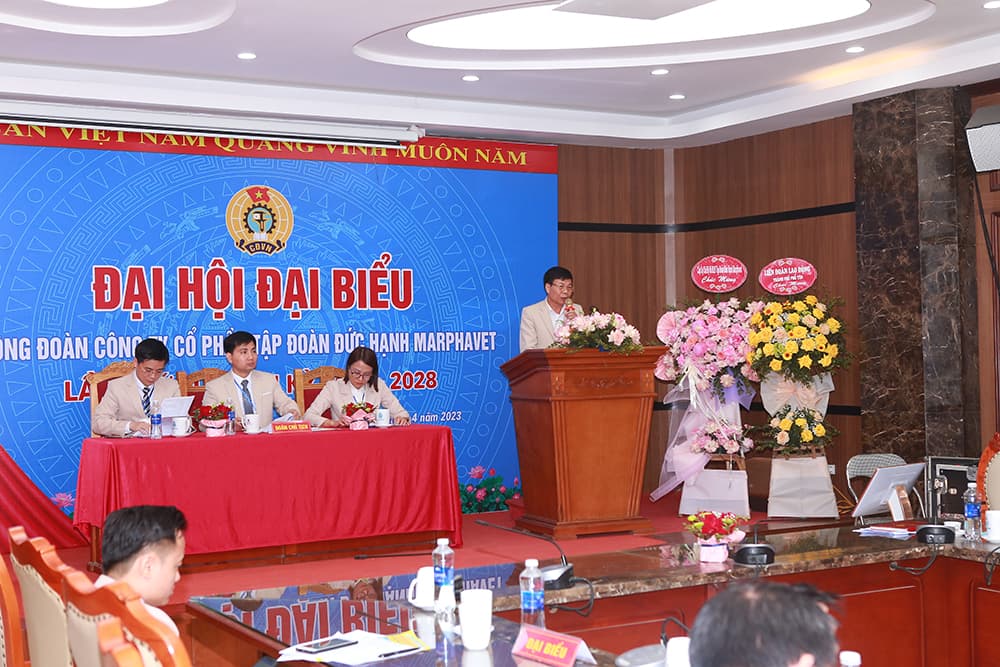 Đại hội Đại biểu Công đoàn Lần thứ III, nhiệm kỳ 2023-2026 - Tập đoàn Đức Hạnh Marphavet BMG - XEVIP.ICU