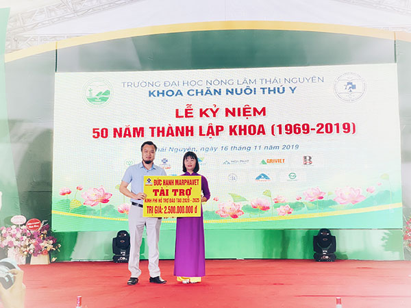 Marphavet tài trợ 2,5 tỷ đồng kinh phí hỗ trợ đào tạo 2020 - 2026 nhân dịp kỷ niệm 50 năm thành lập khoa chăn nuôi thú y - Đại Học Nông Lâm Thái Nguyên. - Tập đoàn Đức Hạnh Marphavet BMG - XEVIP.ICU